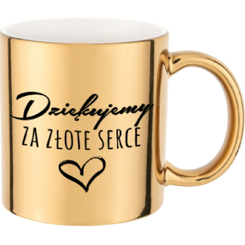 Kubek na dzień nauczyciela - złote serce